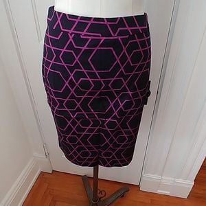 NEW J Crew cotton pencil skirt black pink